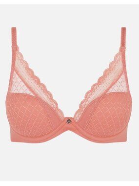 Chantelle Norah Chic Plunge T-Shirt Bra Rose Canyon 36DD New With Tags